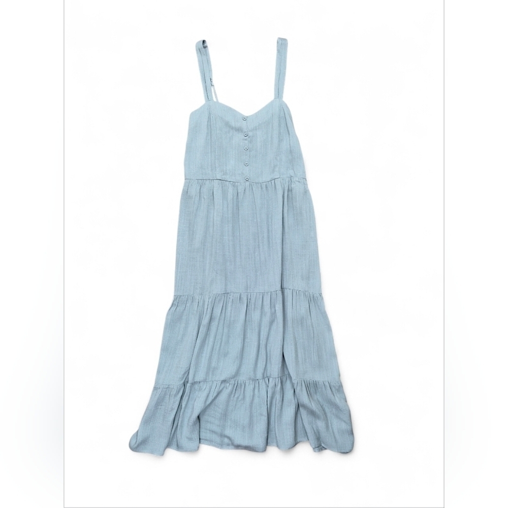 Becool Tiered Maxi Dress Sea Blue Size Small - Picture 3 of 14